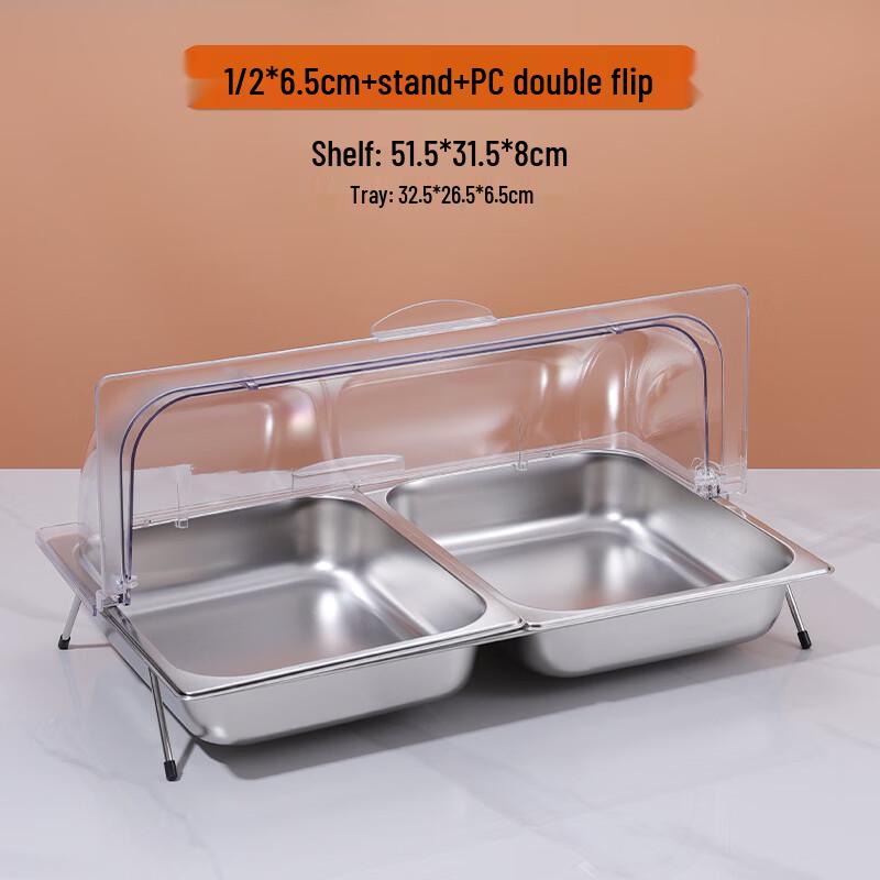 Handun Commercial Transparent Flip-Lid Ingredient Box