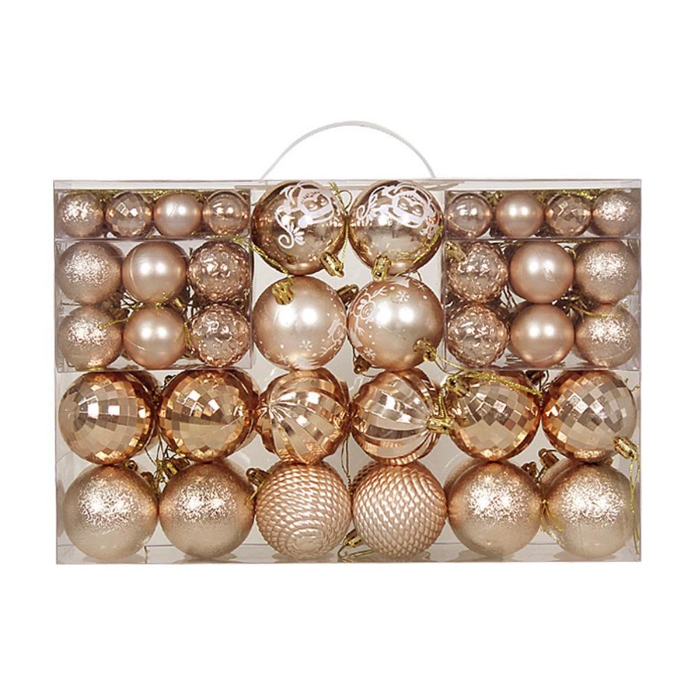 100 Stück Bemalter Weihnachtsbaumschmuck Anhänger 3/4/6CM Hängender Schmuck Weihnachtskugel Set Fenster