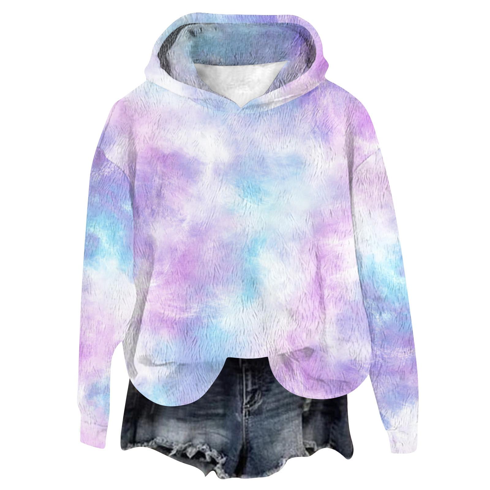 

Женский фланелевый топ с капюшоном и длинным рукавом с принтом, толстовка с капюшоном S