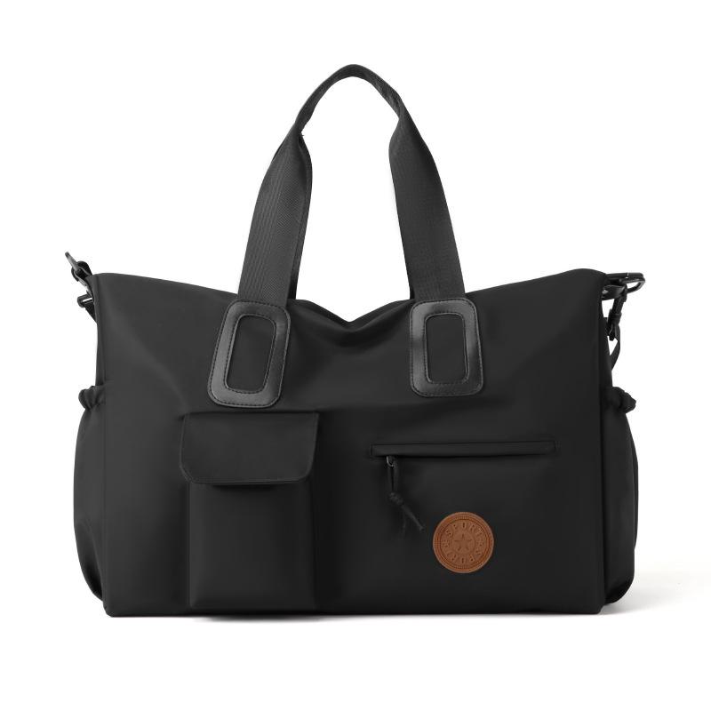 

Женская дорожная сумка большой вместимости, наплечная сумка, нейлоновая сумка-кроссбоди, сумка-тоут чёрный