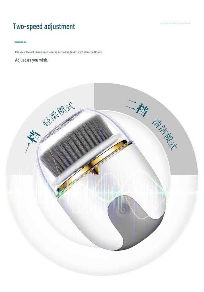 Electric Facial Cleansing Brush - Soft Bristle Exfoliator and Pore Cleaner Beauty Device