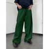 Pantalones de Chándal para Hombre Cintura Elástica Cordón Pierna Recta Bolsillo Pierna Ancha Holgados