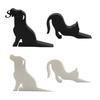 Heavy Duty Wedge Non-Slip Decorative Doorstop, 3D Printed Animal Door Wedge, Cat Functional Shaped Decor Puppy Design Stopper for Bedroom Home Sturdy