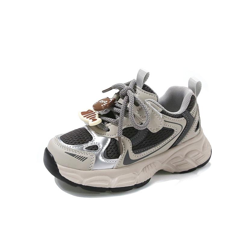 

Детская мода Four Seasons Дышащая повседневная обувь для детей Бег Спорт Студенты Девочки Трендовые удобные кроссовки для спортзала 26 чёрный