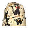 This Fashionable Adult Beanie Featuring a Black Cat Design Is Perfect for Adding a Cozy Touch To Your Autumn Or Winter Attire, Enhancing Both Street S