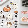 50 Cute Halloween Ghost Stickers - Waterproof Decor for Phones & Bottles