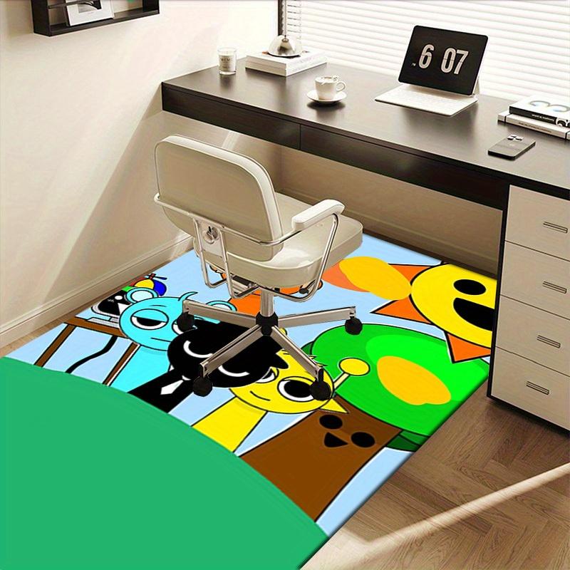 Sprunki Biurowy Dywan Miękki Poliester Dywanik Wejściowy Zmywalny Antypoślizgowy Można Prać w Pralce Dywan Wewnętrzny