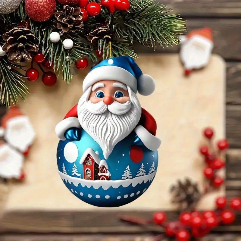 

Acrylic Playful Cartoon Christmas Car Decal Unique Holiday Decoration Vehicles For