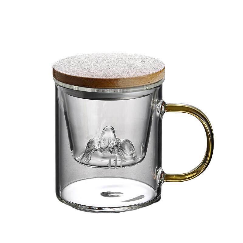 Shangheng 350ml Glass Tea Infuser Mug with Bamboo Lid