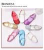Girls' Leather Crystal Princess Shoes with Soft Soles for Performances and Special Occasions