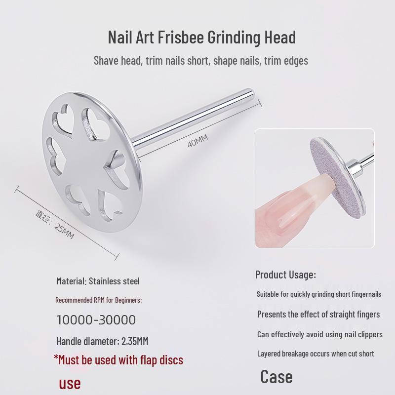 UFO Disc Grinding Head for Hollow Heart Manicure - Russian Pre-Treatment Nail Art Tool