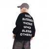 Men's Autumn American Street Tide Brand Locomotive Style T-shirt Long Sleeve Cross Sweater Men
