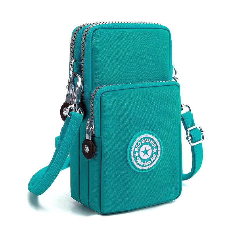 Korean Style Crossbody Phone Bag – Women's Fabric Pouch, Neck Hanging Sports Armband, Vertical Wrist Coin Purse