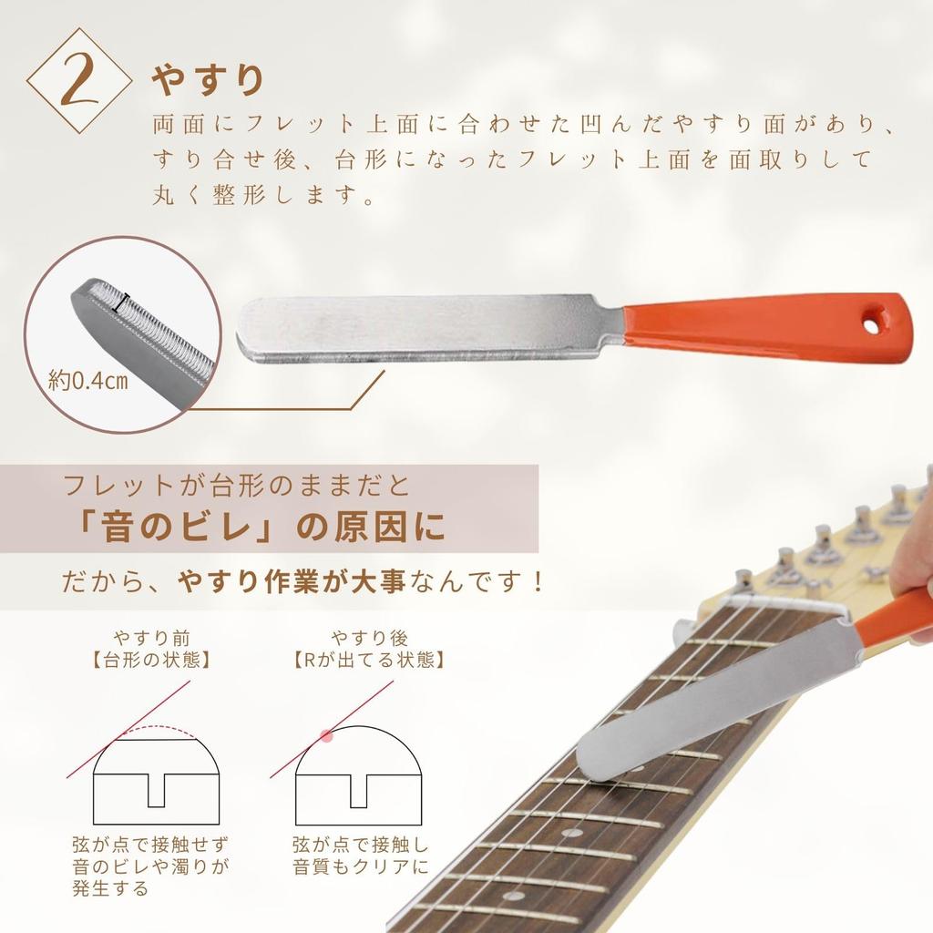 Guitar Fret Polishing File Plate Sanding Block Maintenance Set [GJTr] (A)