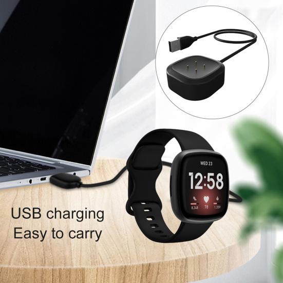 Portable 100cm Smart Watch Fast Charging Cable USB Charger for Fitbit-Versa3/Sense