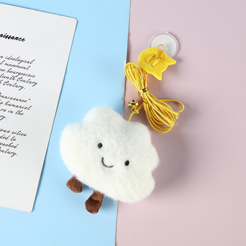 Cat Door Teaser: Bite-Resistant Elastic Rope with Sounding Mouse & Feather