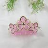 Gold pastel transparent flower hair clip
