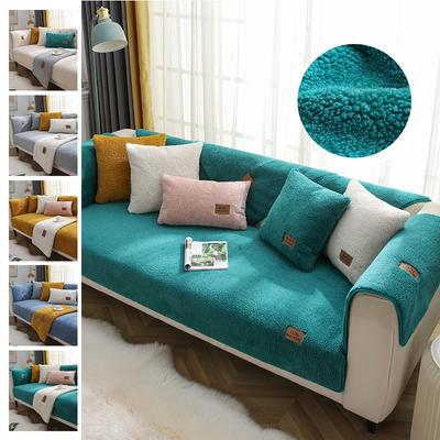 Modern Kanepe Oturma Odası Için Kapakları Kış Kuzu Yün Kanepe Slipcovers Kanepe Havlusu Kalınlaşmak Peluş Yumuşak Kaymaz Kanepe Örtüsü Ev için
