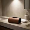 Tissue Box Cover Cylindrical Tissue Box with Wood Grain Versatile Minimalist for Homeowners, Dining Room, Bathroom