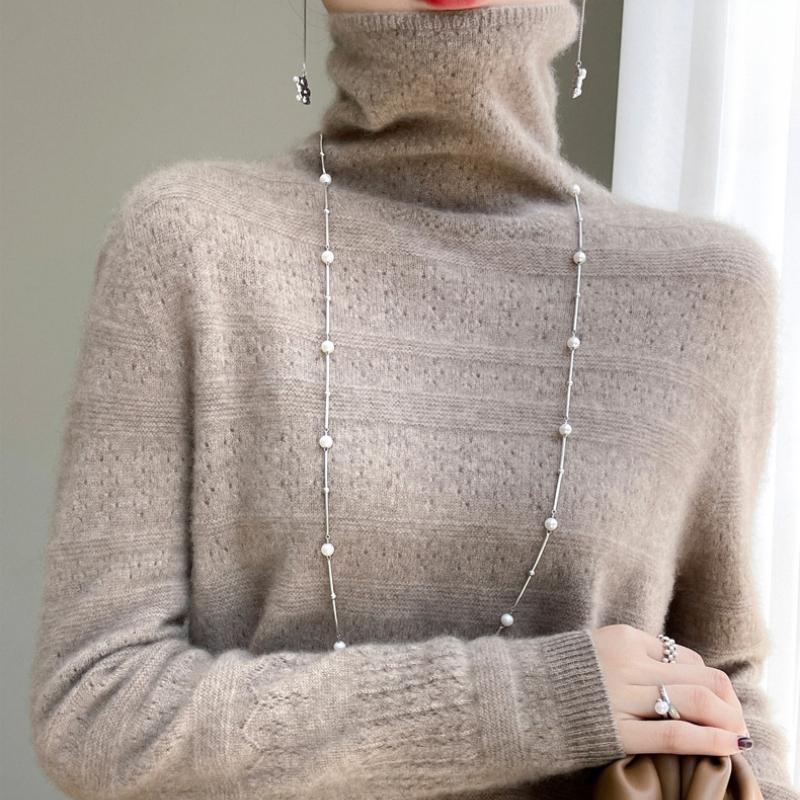 Duaidui Collar Hollow Cardigan Women's Autumn and Winter New First-line Ready-to-wear Knitted Base Sweater Fashionable Versatile Top