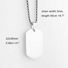 Stainless Steel Military Plate Collar Dogtag ID Pendant Necklace For Men Blank Army Ketting Soldier Mirror Polished