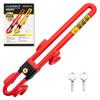 Steering Wheel Lock, Car Anti-Theft [Visual Deterrent X Supervised by Former Police Officer] Reinforced Steel, Easy Installation, Includes Alert Stick