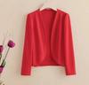 Summer Women's Thin Cardigan Long Sleeve Solid Color Ice Silk Knitted Sunscreen Shirt Open Front Short Cardigan Top