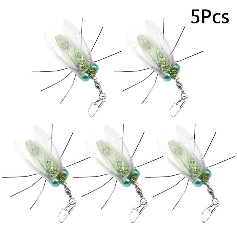 5pcs Simulation Flying Insects Cat Teasing Stick Replacement Head Simulated Cicada Cat Toy Interactive Pet Toys For Kitten