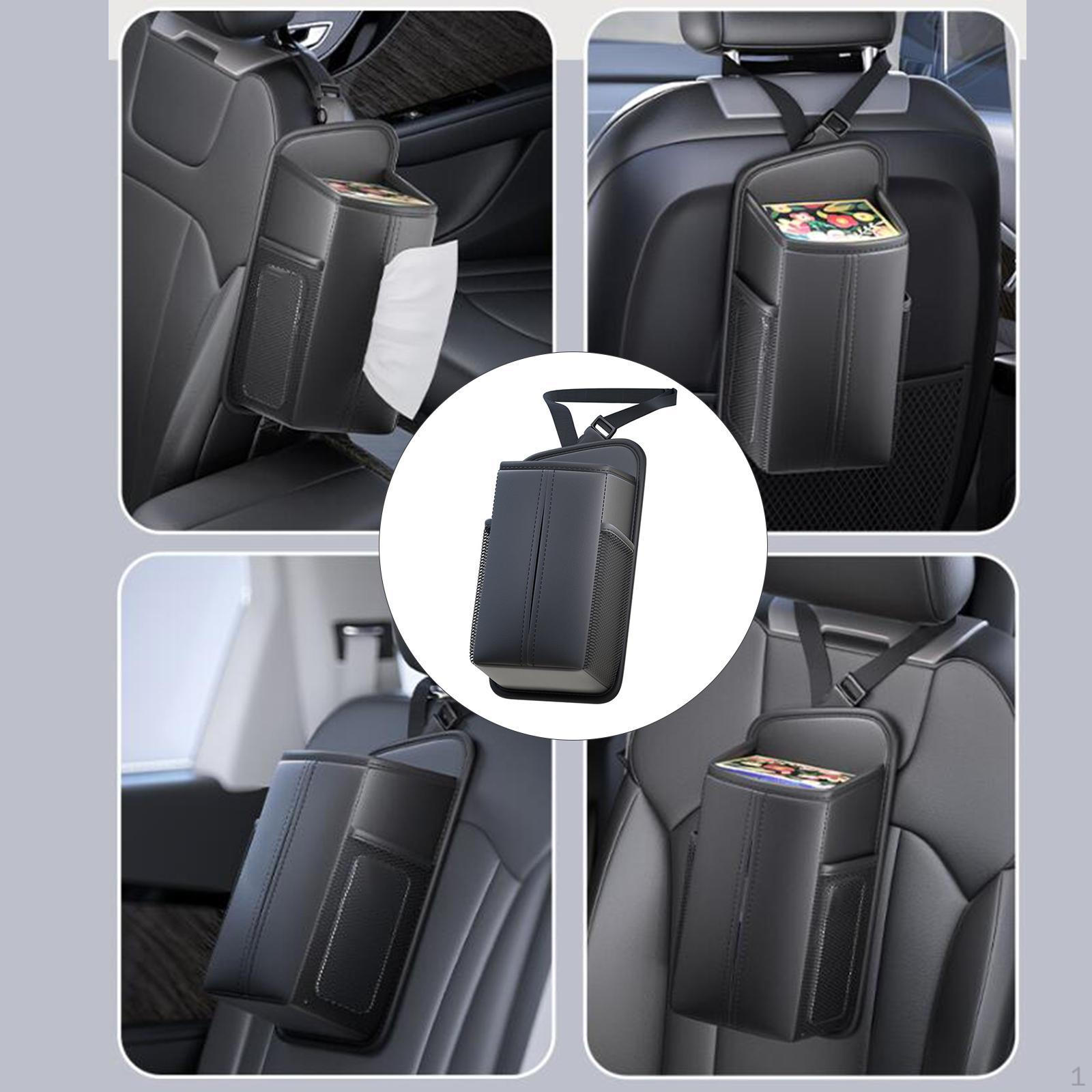 

Автомобильный боковой органайзер для сиденья Подвесной ящик для хранения Многофункциональный Большой вместимости Стильный из ПУ кожи