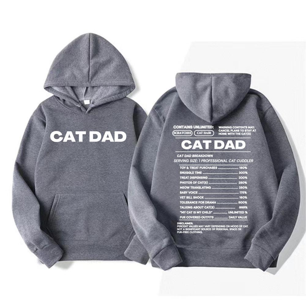 

Funny Cat Dad Gift Meme Graphic Hoodies Men Women Fashion Vintage High Street Pullovers Casual Cotton Comfort Hoodie Sweatshirts 3XL