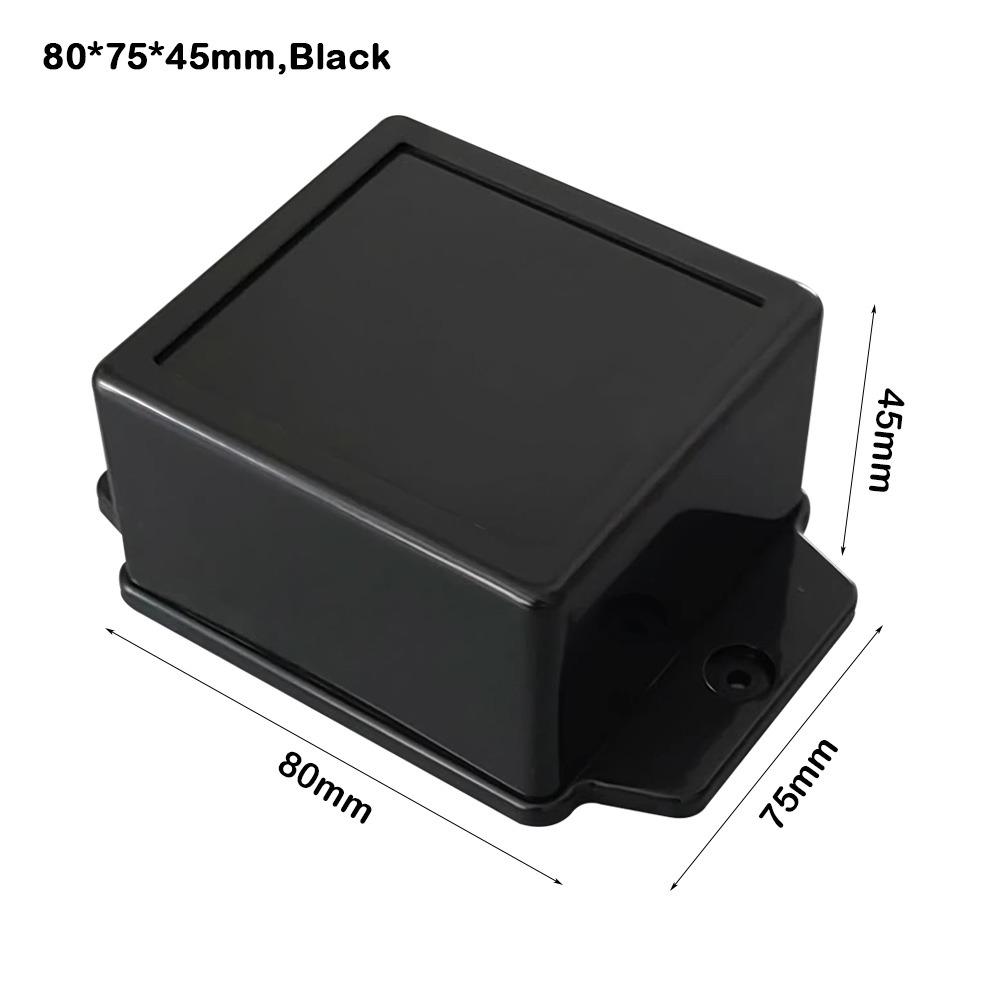 ABS Plastic Storage Case White Black Housing Instrument Case  Electronic Supplies