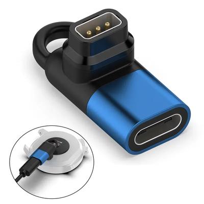 Charger Adapter for Coros PACE 3/ PACE 2 Metal Connector To Type-C Charging Cable Cord for COROS Apex Pro/ Vertix/ Vertix 2 Blue