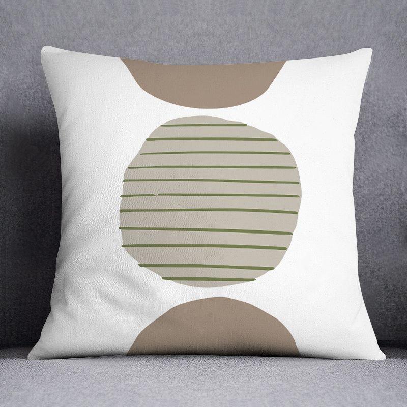 Grüne Pflanzen geometrisches Muster Kissenbezug Sofakissen Wohnzimmer Schlafzimmer Kissenbezug Heimtextil Dekoration