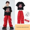 Kids' Hip Hop Dance Outfit: Boys' Trendy Set & Girls' Crop Top with Cargo Pants - Summer Jazz Performance Wear
