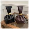 Retro Pleated Women's Bucket Bag: Large Capacity, Fashionable, Aesthetic, Unique Design
