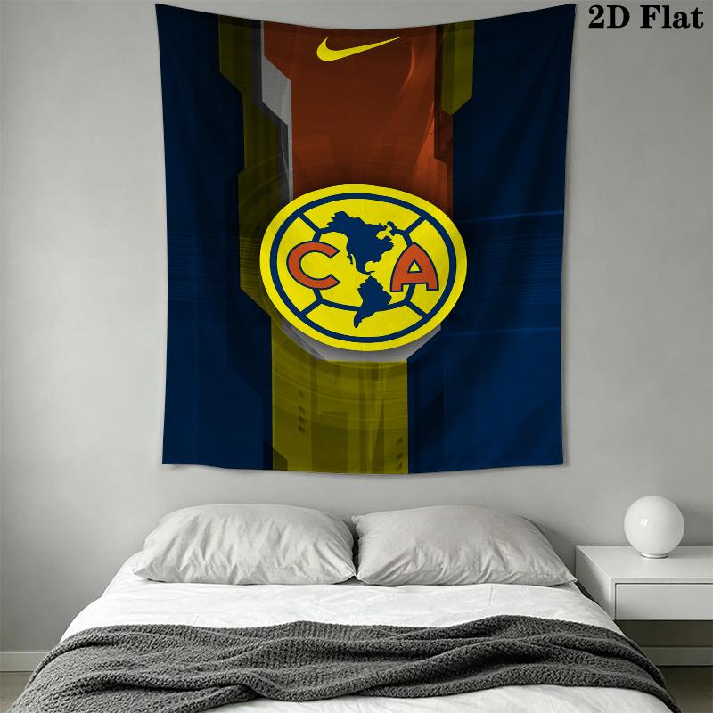 American Soccer Clubs cool Wall Tapestry Aesthetic Wall Hanging Printed Fabric Blanket Decorative Tapestries for Bedroom Living Room Home Decor