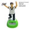 Solar Energy Car Figurine Soccer Swinging Toy for Dashboard, Nodding Football Bobblehead, Battery-free Auto Shake Decoration Vehicle Office