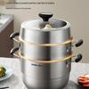 SUPOR 30cm 3-Layer 304 Stainless Steel Steamer Pot with High Arch Lid