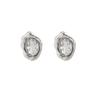 European and American French Texture Lava Diamond Stud Earrings, Niche Versatile Commuter Liquid Gemstone Ins Ear Jewelry
