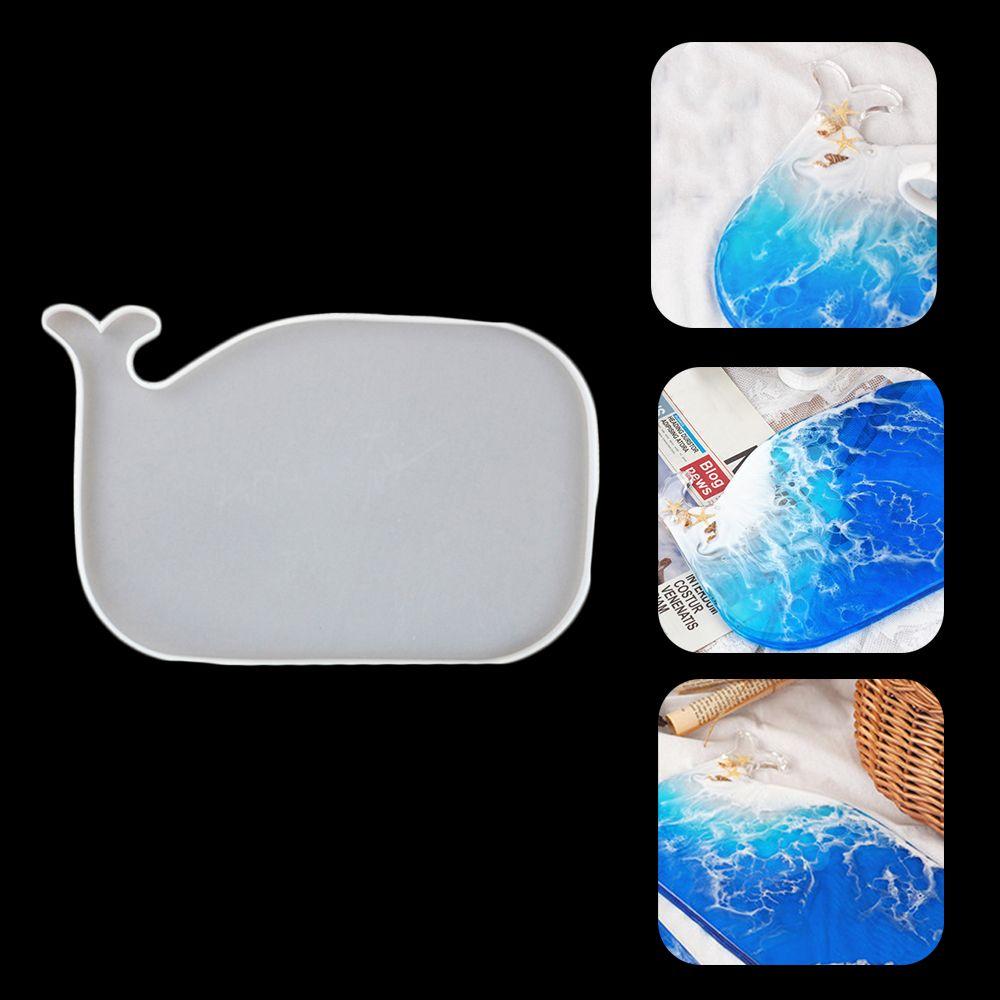 

Wave Whale Jewelry Making Tools Casting Resin Tray Mold Serving Board Coaster Mould Silicone Molds