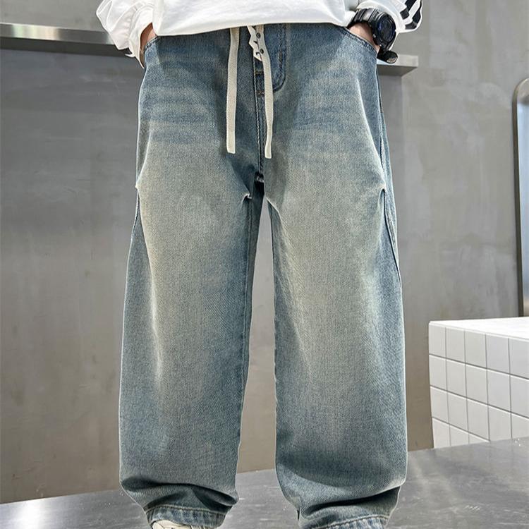 Boys' Straight Leg Jeans Spring and Autumn Loose Casual Pants Boys' and Children's Pants