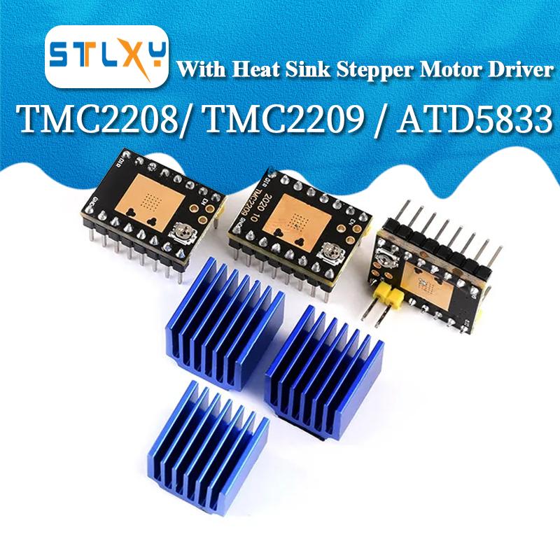 TMC2208 TMC2209 ATD5833 V2.0 With Heat Sink Stepper Motor Driver StepStick 3d Printer Parts 2.5A 256 Subdivision Silent Printing