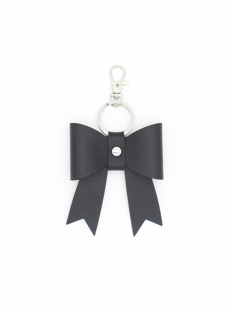 Bow Shaped PU Leather Keychain Bag Pendant Ornament