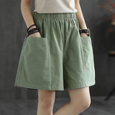 Short à jambes larges pour l'été, grande taille, décontracté, ample, pour étudiant, droit, travail, cinq pantalons, tendance, polyvalent
