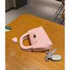 Borsa a tracolla da donna con tracolla a catenella, design trapuntato, pelle PU, portatile, a spalla, per uso quotidiano