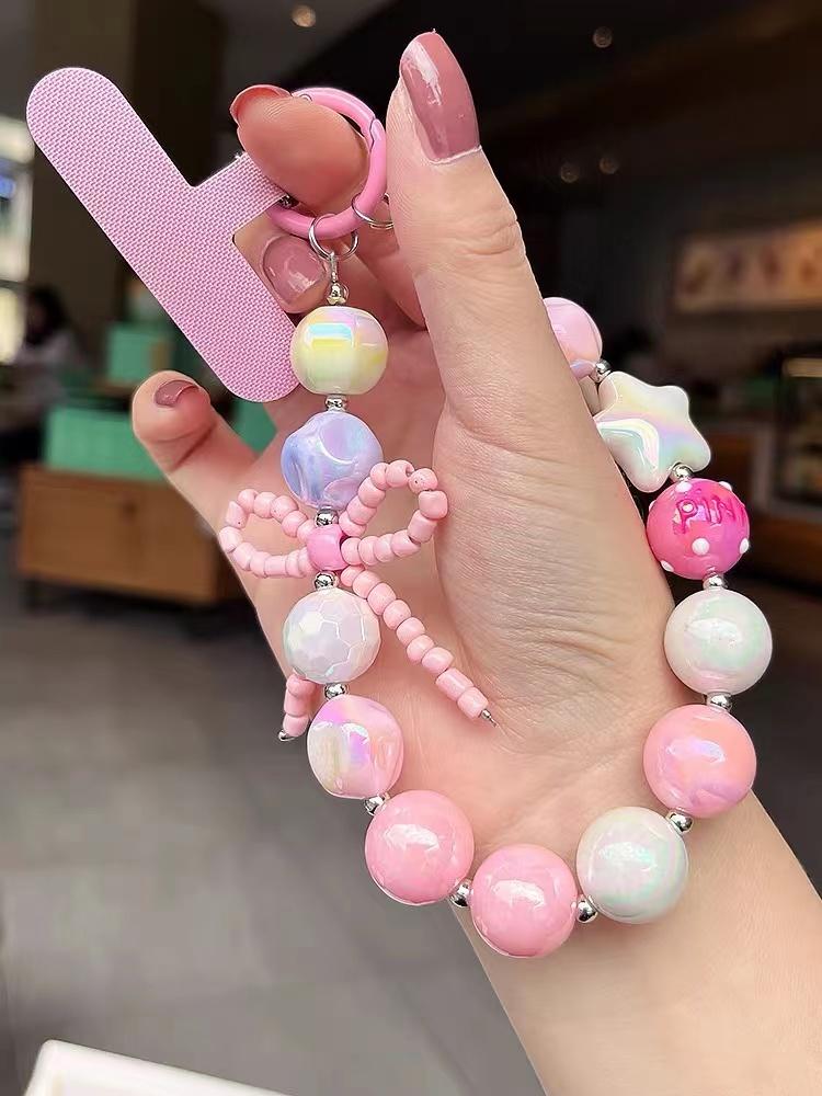 

High-End Fashion Creative Mobile Phone Lanyard, Wrist Strap, DIY Chain, Hand-Beaded Mobile Phone Pendant, Holiday Pendant Gifts