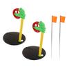 2Pcs Winter Ice Mini Fish Pole Wheel Flag Tackle Equipment Outdoor Winter River Floating Fishing Rod Flag