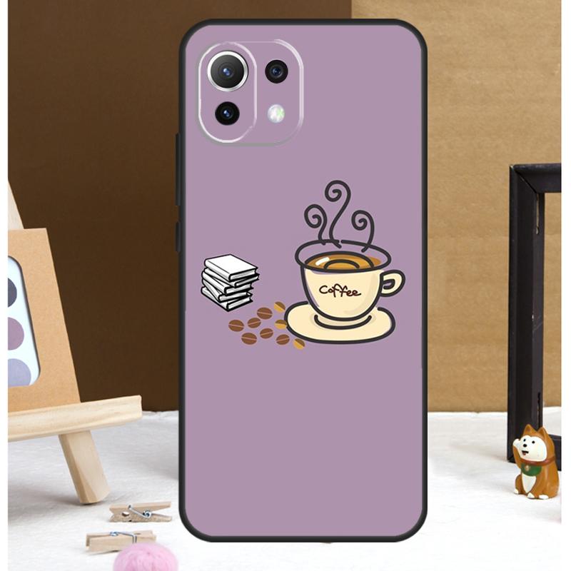 Books And Coffee Case For Xiaomi 13T 14 Pro 11T 12T 12 13 Lite POCO X6 X3 X4 X5 F5 Pro F3 M5s M6 Pro Cover