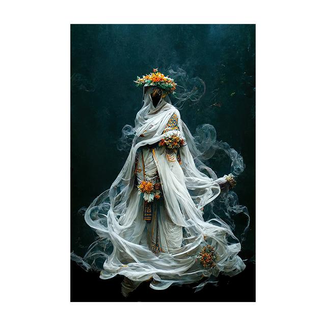 Raven Queen Sacral Redemption Posters and Prints Wall Art Pictures Flower People Canvas Painting Living Room Home Decor Cuadros