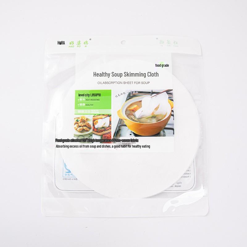 In-stock Thickened Oil-Absorbing Kitchen Soup Skimming Pads, 12-Pack